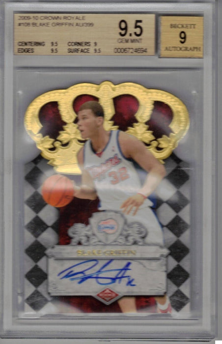 Blake Griffin 2009 Crown Royale #108 Auto 399 Made Rookie Card BGS 9.5