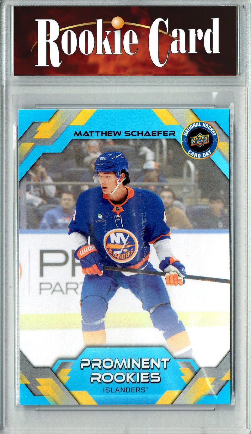 Matthew Schaefer Rookie Card 2026 Upper Deck #NHCD-2 National Hockey Card Day, Certified Mint+ Condition, New York Islanders Hockey