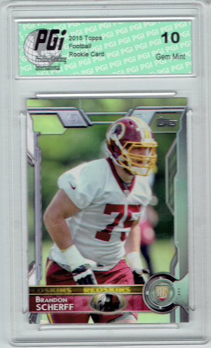 Brandon Scherff 2015 Topps Football #457 Washington Redskins Rookie Card PGI 10