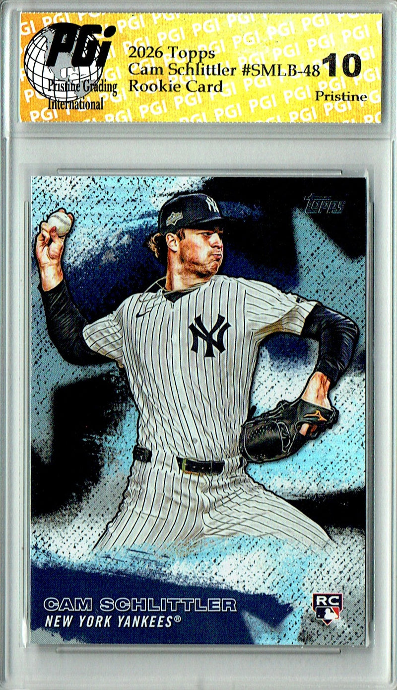 Cam Schlittler Rookie Card 2026 Topps #SMLB-48 PRISTINE, PGI 10, New York Yankees Baseball