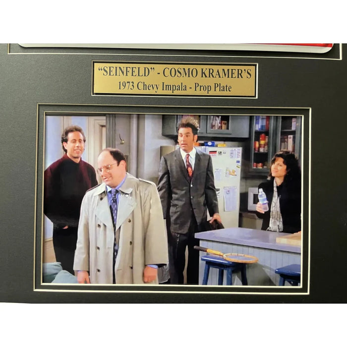 "Seinfeld" Kramer's Chevy Impala Tv Show Car License Plate Framed Memorabilia Jerry