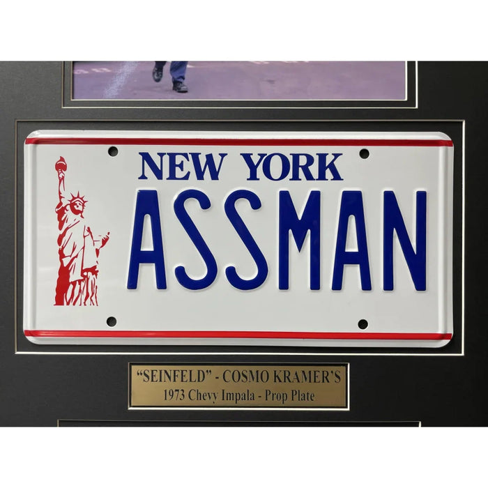 "Seinfeld" Kramer's Chevy Impala Tv Show Car License Plate Framed Memorabilia Jerry