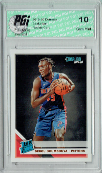 Sekou Doumbouya 2019 Donruss Basketball #214 Gem Mint Rookie Card PGI 10