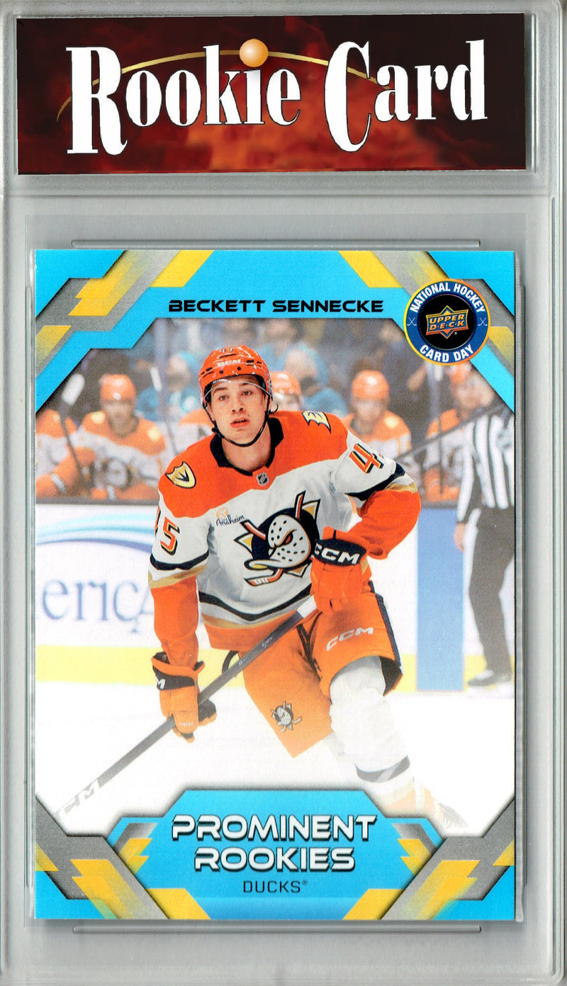 Beckett Sennecke Rookie Card 2026 Upper Deck #NHCD-5 National Hockey Card Day, Certified Mint+ Condition, Anaheim Ducks Hockey
