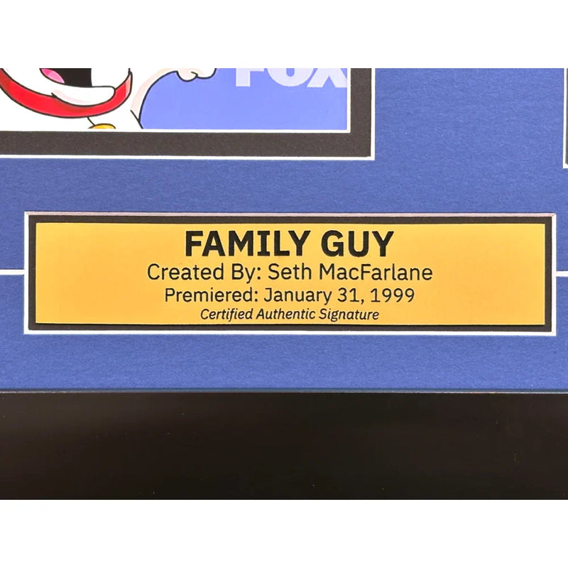 Seth MacFarlane Signed Family Guy 5x5 Photo Framed Autographed JSA / COA