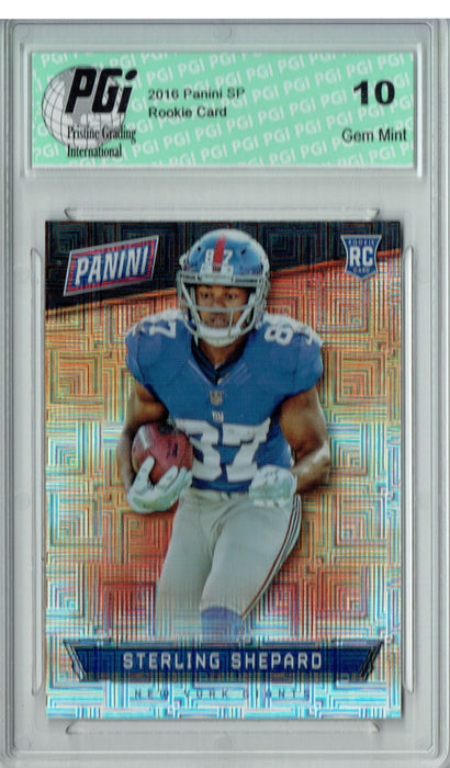 Sterling Shepard 2016 Panini Prizm #64 Squares SP, 10 Made Rookie Card PGI 10