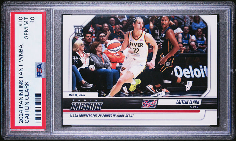 PSA 10 Caitlin Clark 2024 Panini Instant #10 WNBA Debut Rookie Card Indiana Fever
