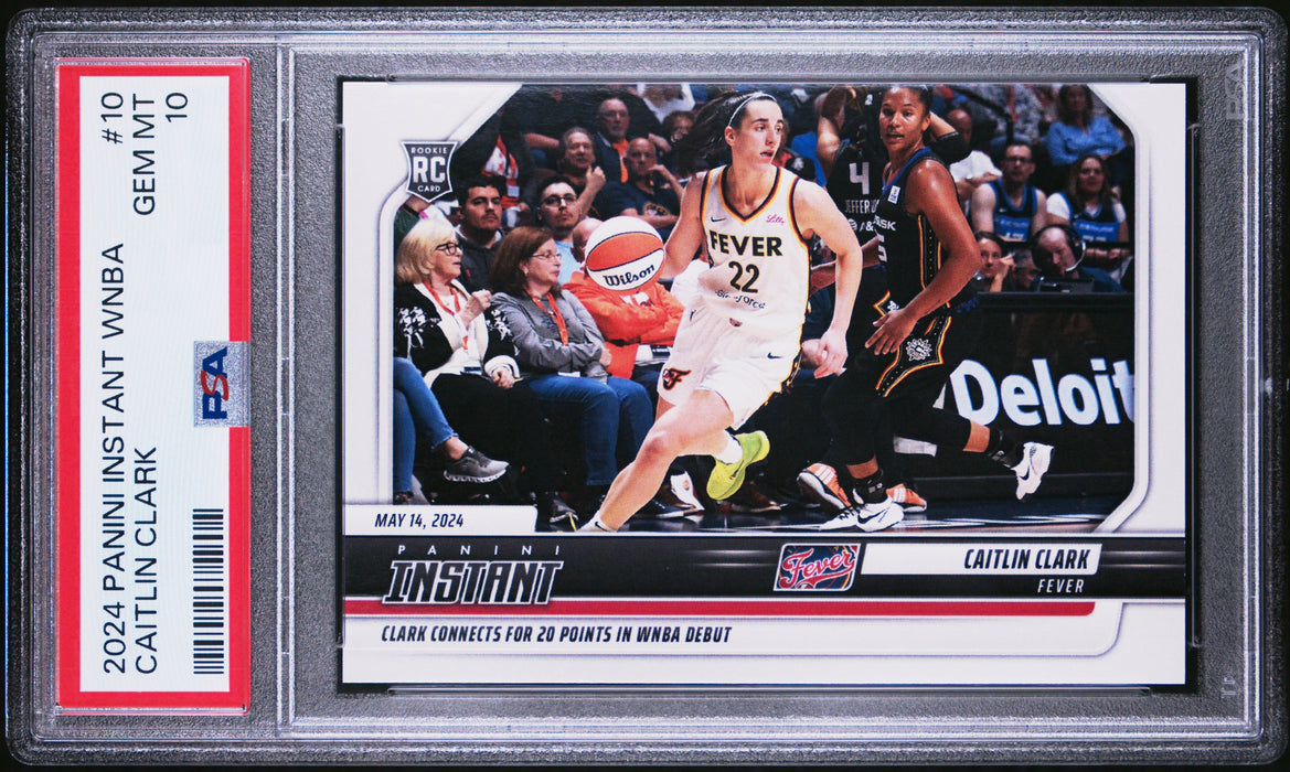 PSA 10 Caitlin Clark 2024 Panini Instant #10 WNBA Debut! Fever Rookie Card