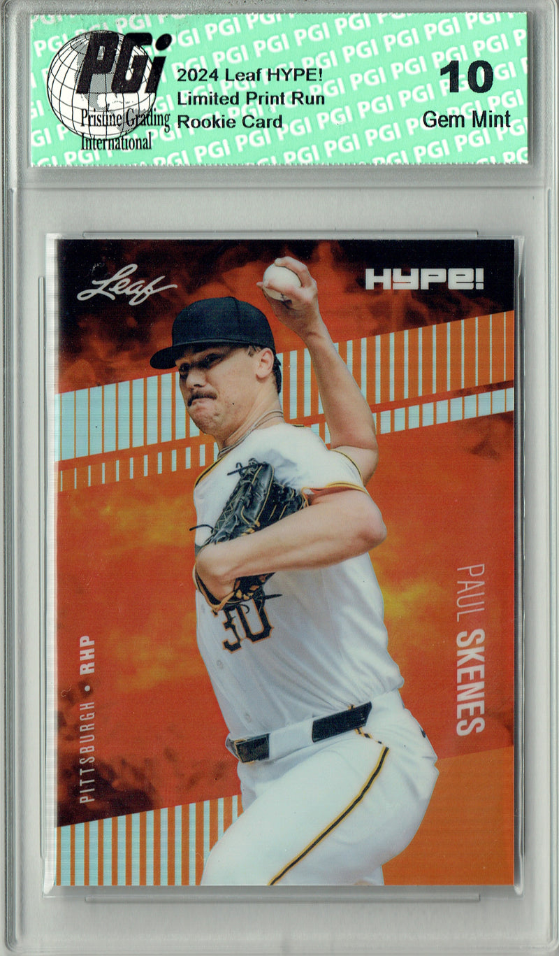 Paul Skenes 2024 Leaf HYPE! Metal #HM-13 Orange Only 3 Made Rookie Card PGI 10