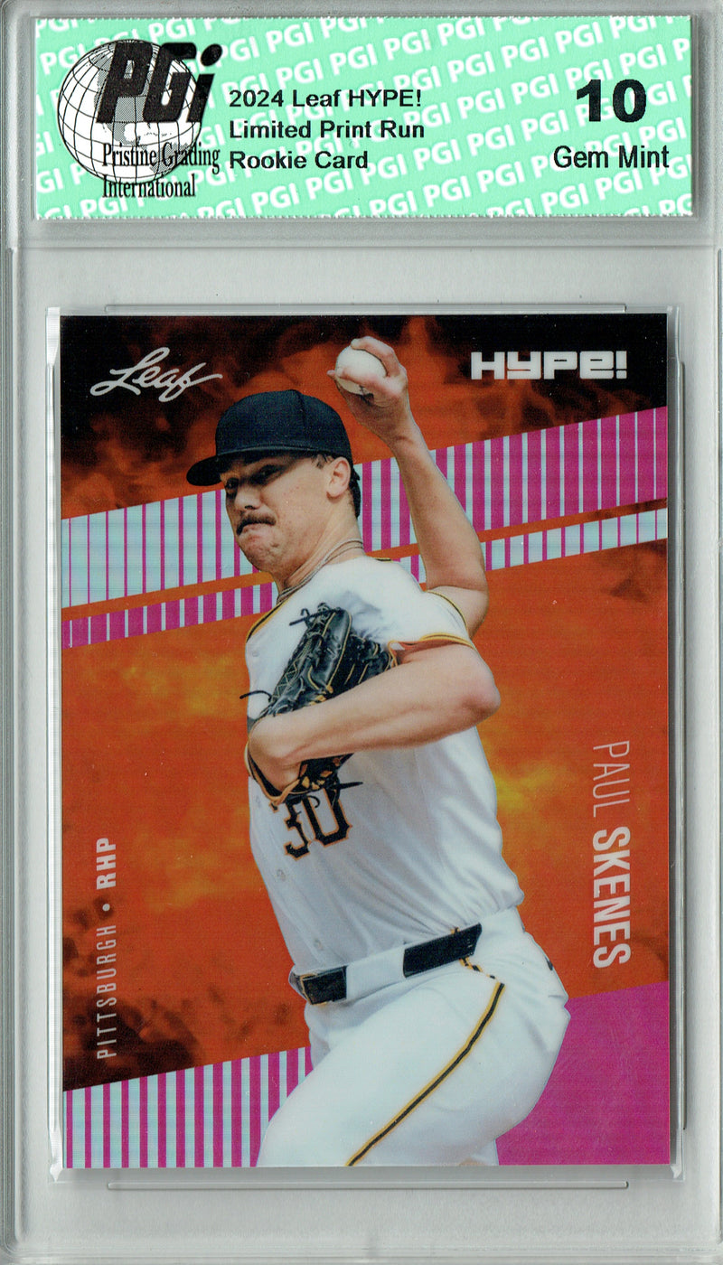 Paul Skenes 2024 Leaf HYPE! Metal #HM-13 Pink Only 10 Made Rookie Card PGI 10