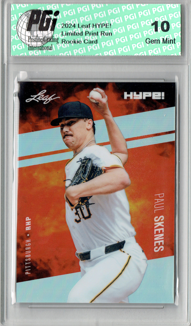 Paul Skenes Rookie Card Pittsburgh Pro Baseball Trading Card 2024 Leaf HYPE! Metal #HM-13 Silver Only 25 Made PGI 10
