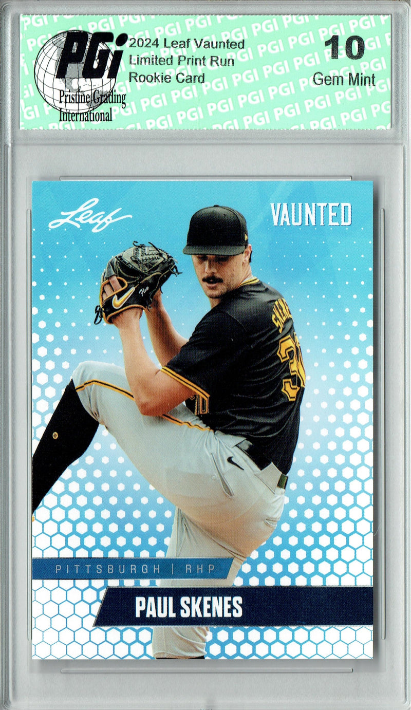 Paul Skenes 2024 Leaf Vaunted #V-12 Debut Collection Rookie Card PGI 10