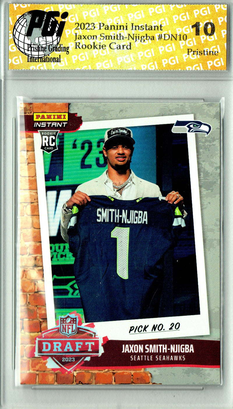 Jaxon Smith-Njigba 2023 Panini Instant #DN10 Pristine Rookie Card PGI 10