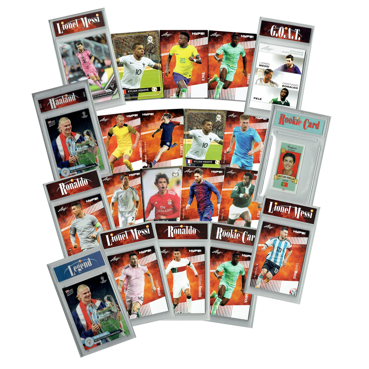 Soccer Crazy Pack! 2 Slabbed Rookie or Star Cards + 10 Mint Bonus Card ...