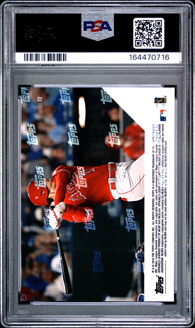 Shohei Ohtani Rookie Card 2018 Topps Now #72 1st Career Triple, PSA 9, Los Angeles Angels Baseball