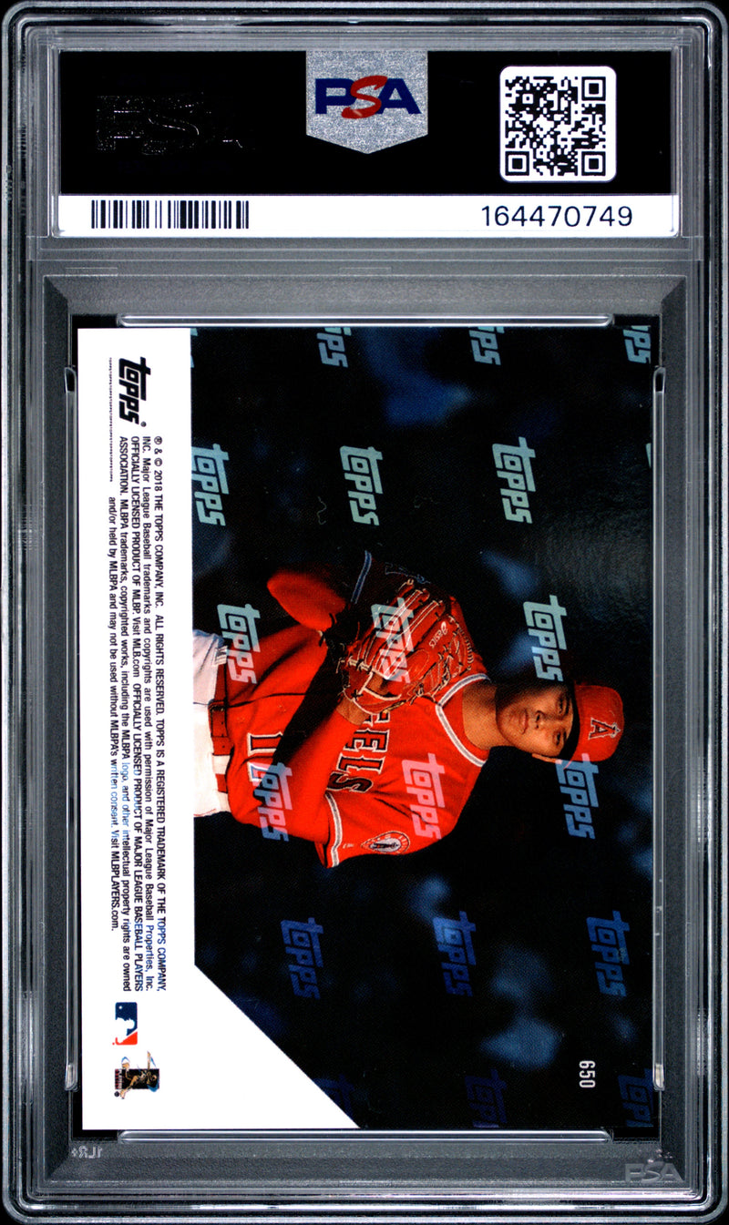 Shohei Ohtani Rookie Card 2018 Topps Now #650 MLB History, PSA 10, Los Angeles Angels Baseball