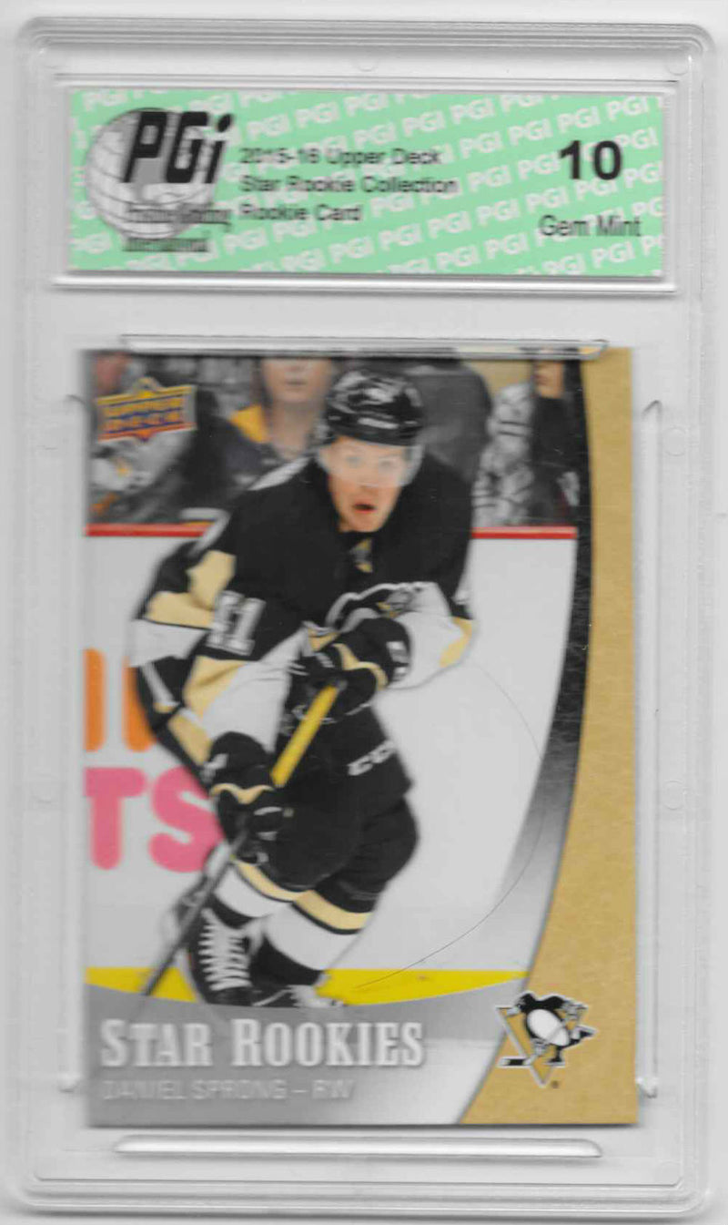 Daniel Sprong 2015-16 Upper Deck Star Rookies #15 Rookie Card PGI 10