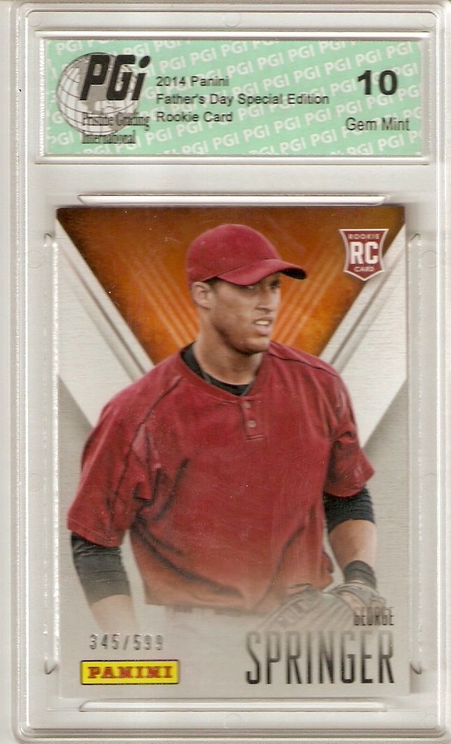 George Springer 2014 Panini Super Short Print Only 599 Made Rookie Card PGI 10