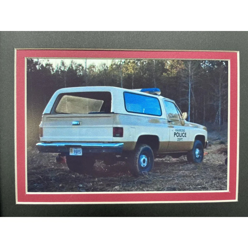 "Stranger Things" Hopper's Blazer Movie Car License Plate Framed Memorabilia Collage