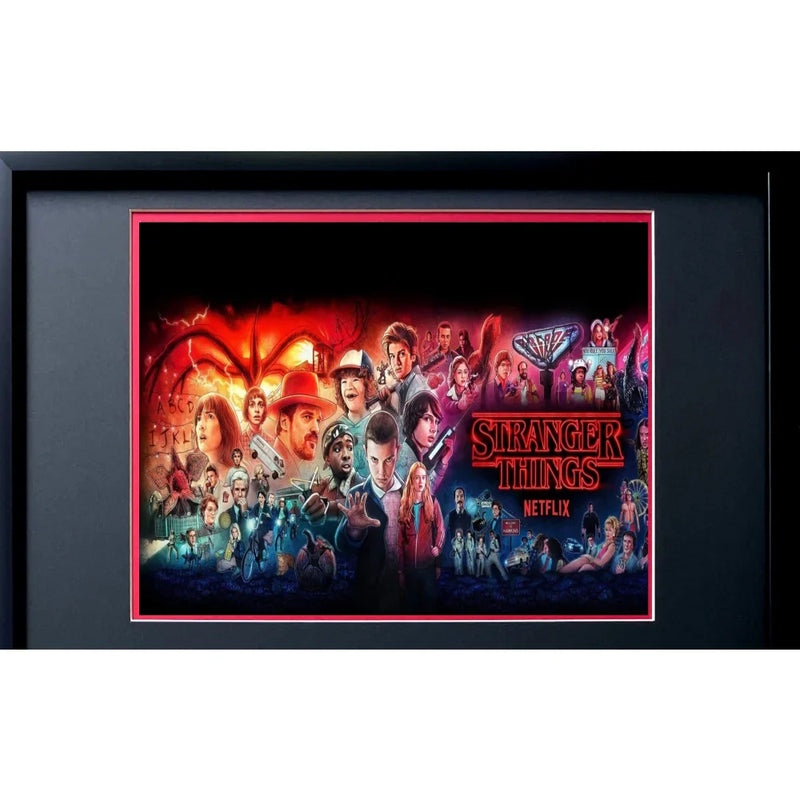 "Stranger Things" Hopper's Blazer Movie Car License Plate Framed Memorabilia Collage