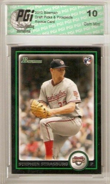 Stephen Strasburg 2010 Bowman Draft Rookie Card PGI 10