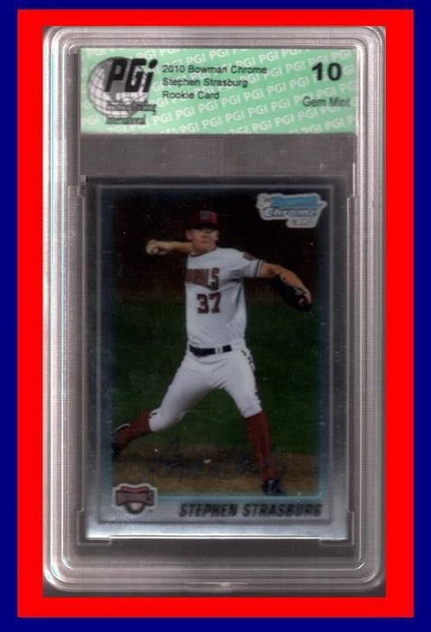 Stephen Strasburg 2010 Bowman Chrome #BCP1 Rookie Card PGI 10