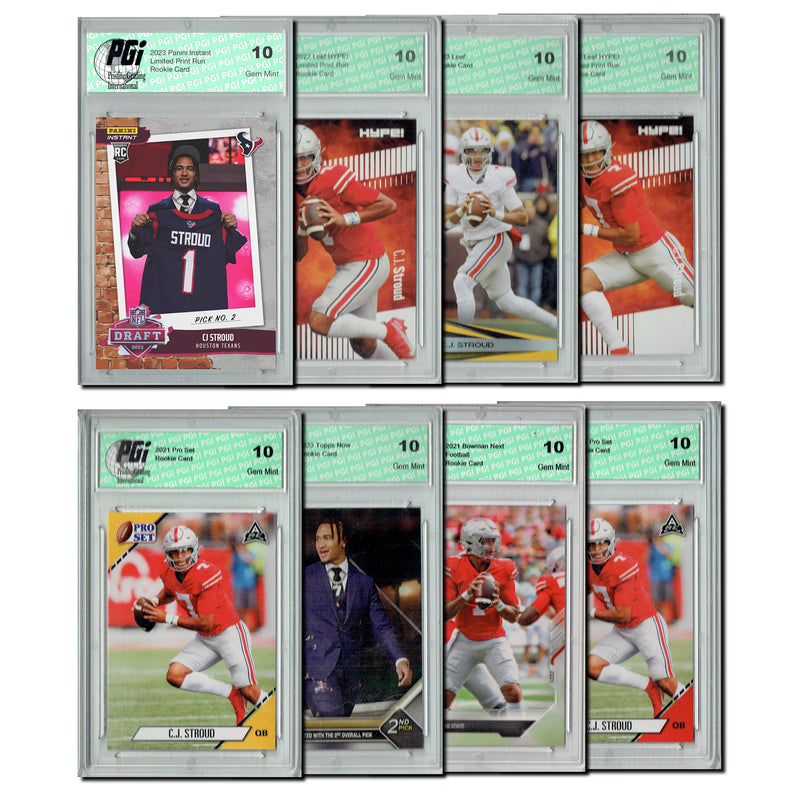 C.J. Stroud 2023 8-Card Superfan Bundle Rookie Cards Houston Texans PGI 10