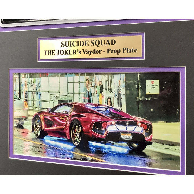 "Suicide Squad" Joker Movie Car License Plate Framed Collage Jared Leto