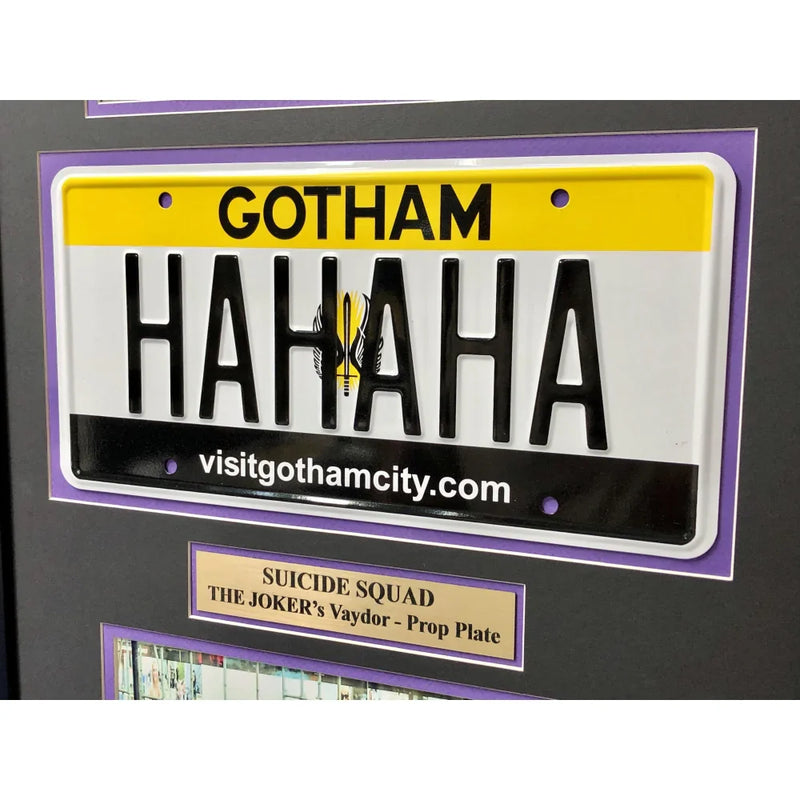 "Suicide Squad" Joker Movie Car License Plate Framed Collage Jared Leto