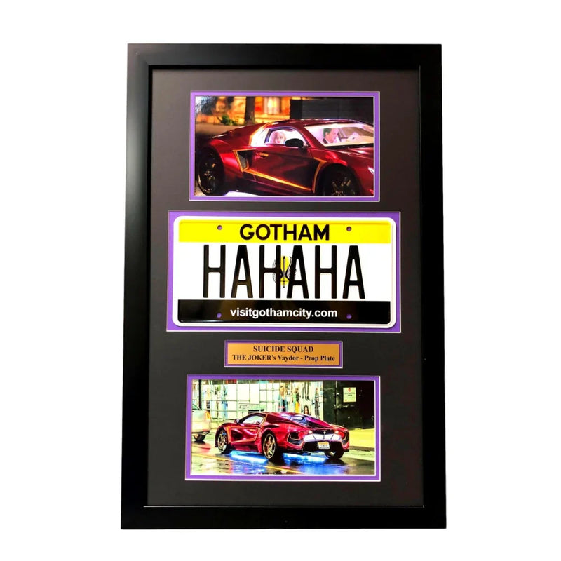 "Suicide Squad" Joker Movie Car License Plate Framed Collage Jared Leto