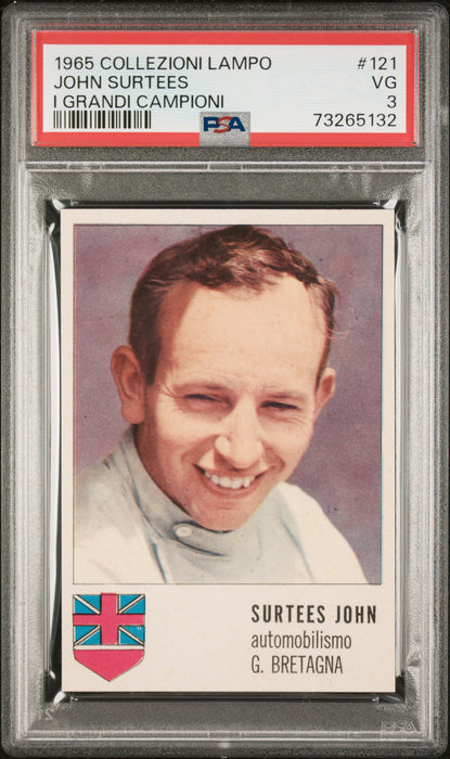 PSA 3 VG Surtees John 1965 Collezioni Lampo #121 Rookie Card I Grandi Campioni