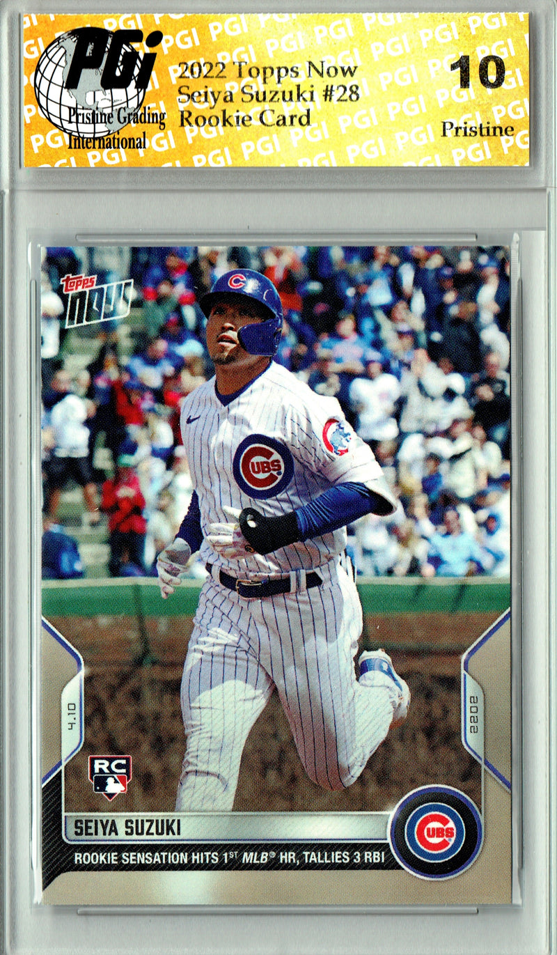 Seiya Suzuki 2022 Topps Now #28 PRISTINE Rookie Card PGI 10