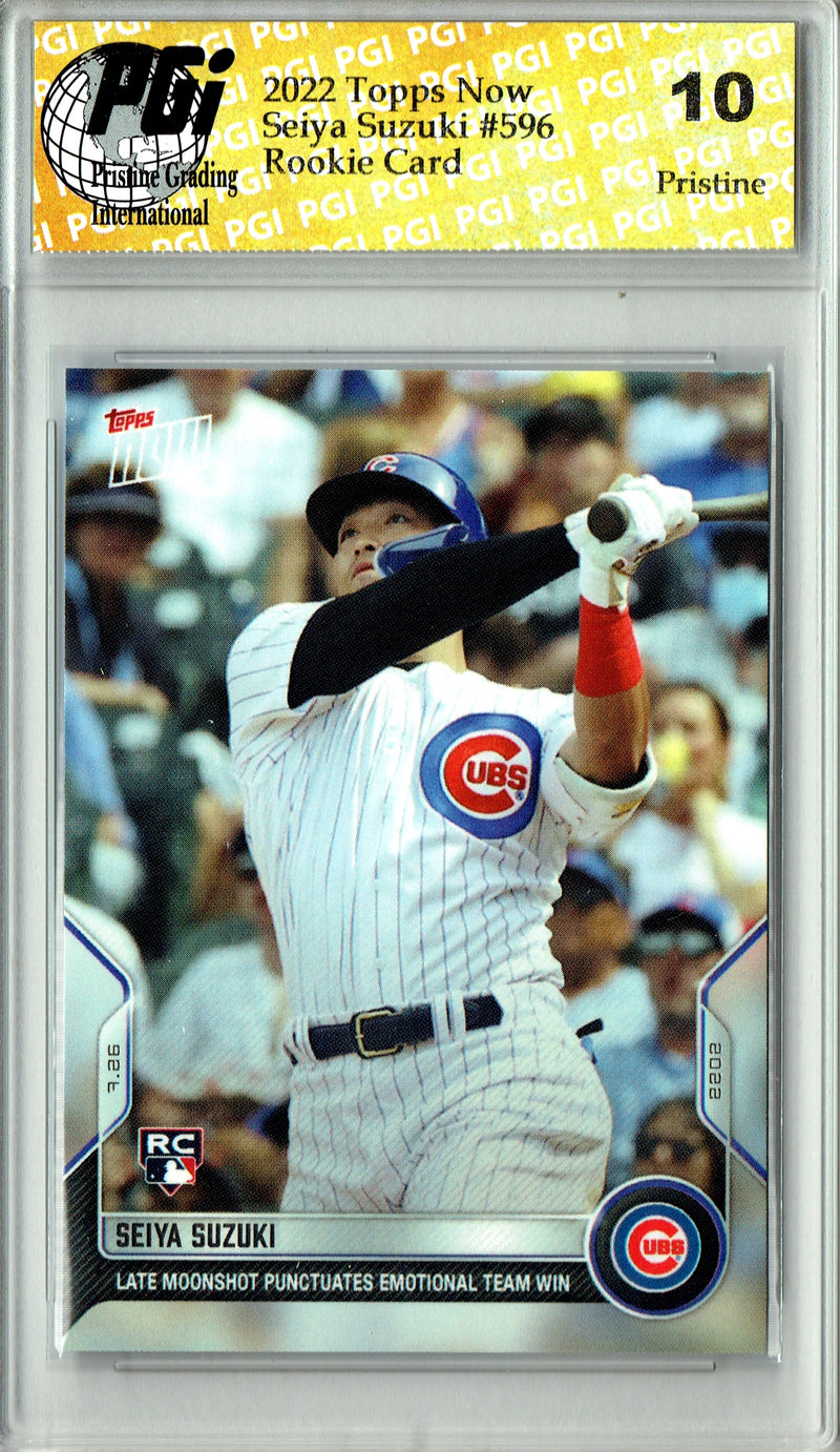 Seiya Suzuki 2022 Topps Now #596 PRISTINE Rookie Card PGI 10