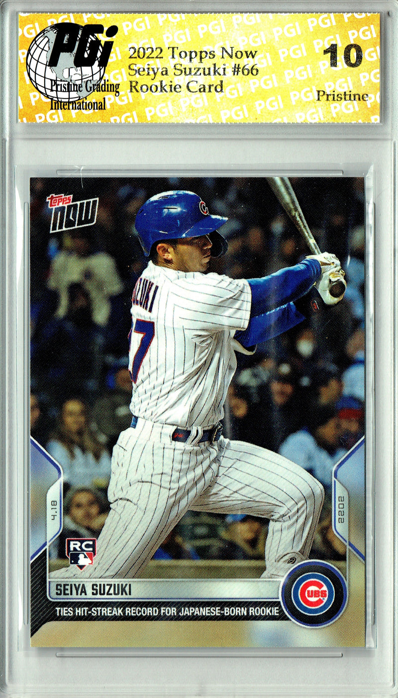 Seiya Suzuki 2022 Topps Now #66 PRISTINE Rookie Card PGI 10