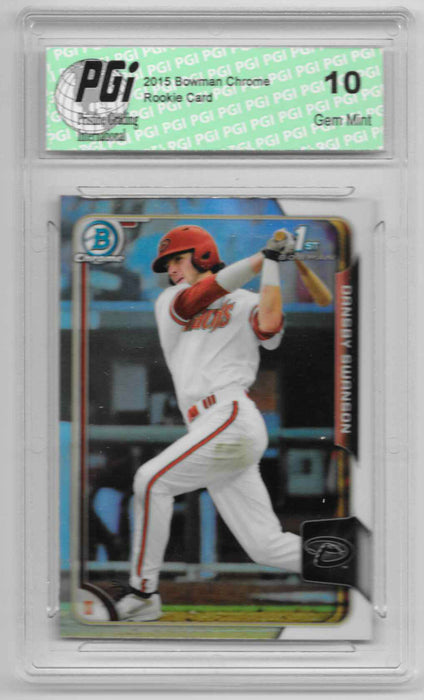 2015 Dansby Swanson Bowman Chrome Refractor Rookie Card #1 PGI 10