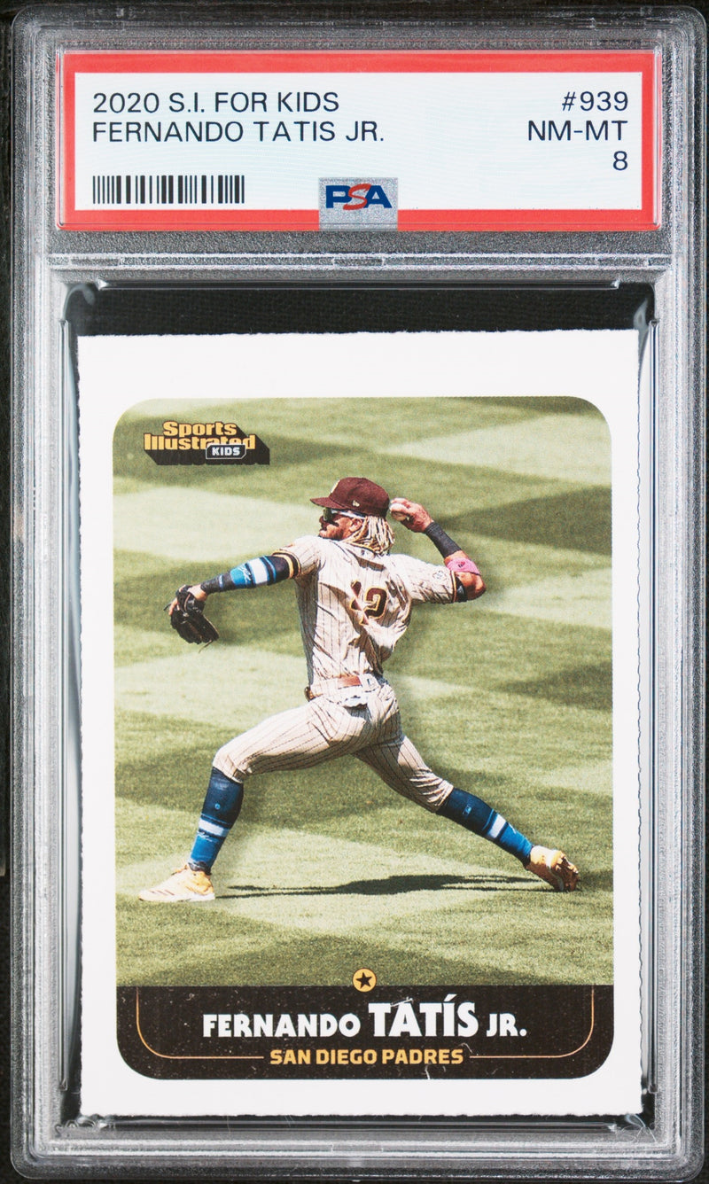 PSA 8 NM-MT Fernando Tatis Jr. 2020 S.I. For Kids #939 Rookie Card