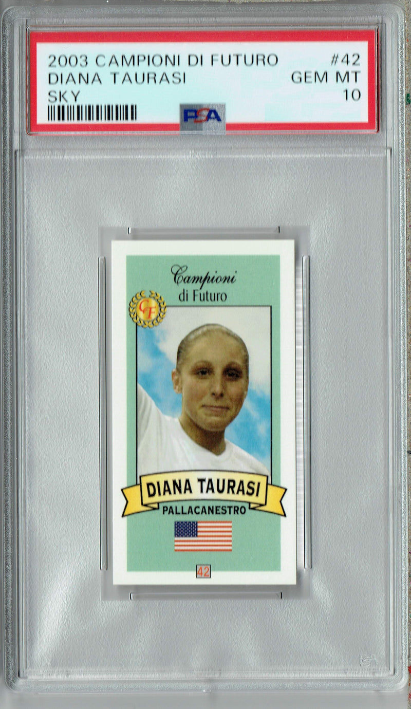 PSA 10 GEM-MT Diana Taurasi 2003 Campioni Di Futuro #42 Rookie Card Blue Sky