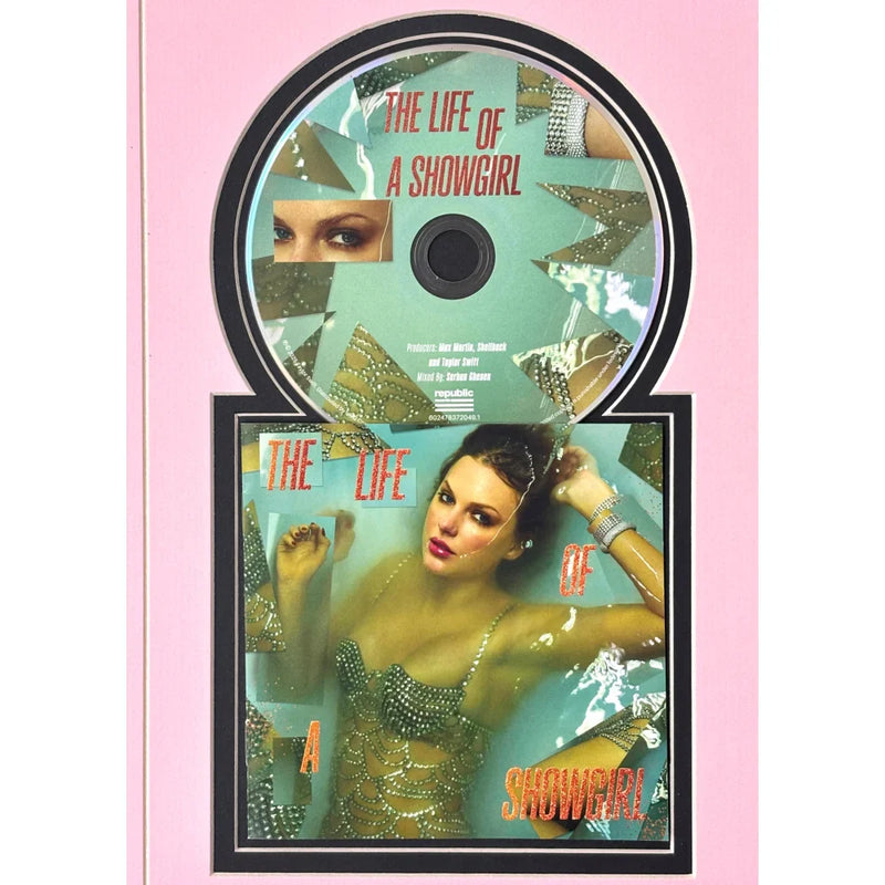 Taylor Swift Autograph – Signed Life of a Showgirl CD Collage Framed (JSA)
