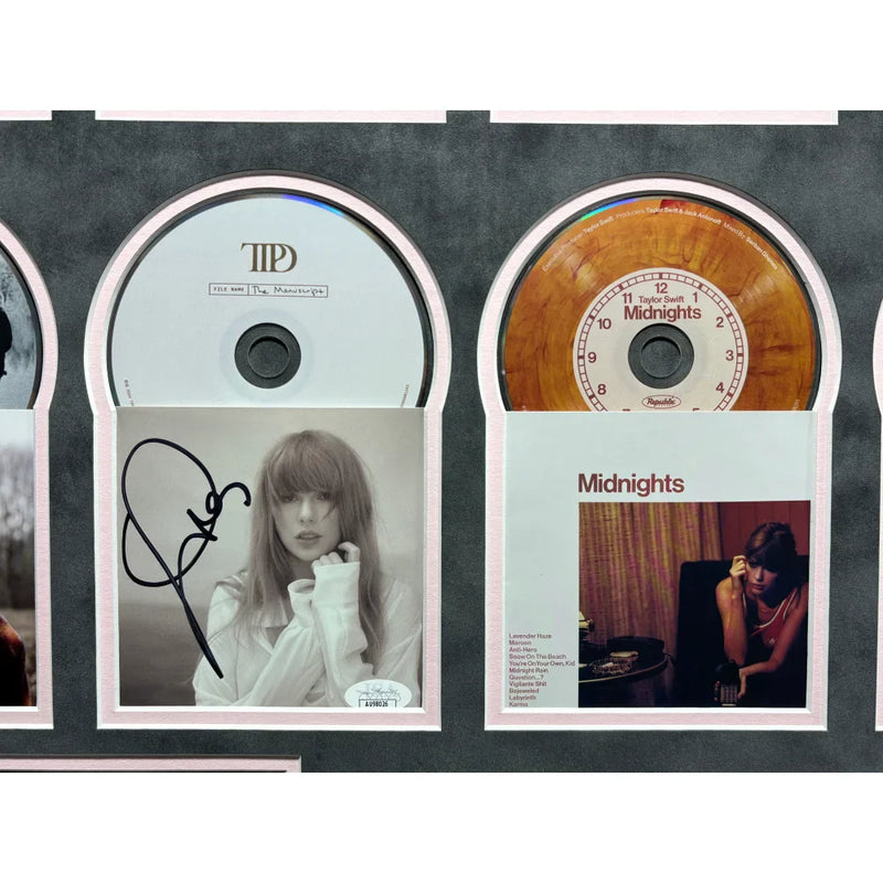 Taylor Swift Autographed CD TV Version Studio Albums All 12 Framed JSA Signed #D/100 Life Showgirl