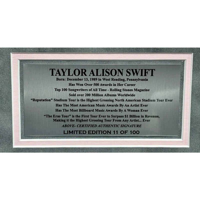 Taylor Swift Autographed CD TV Version Studio Albums All 12 Framed JSA Signed #D/100 Life Showgirl