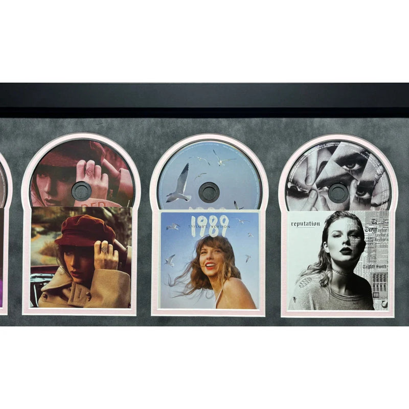 Taylor Swift Autographed CD TV Version Studio Albums All 12 Framed JSA Signed #D/100 Life Showgirl