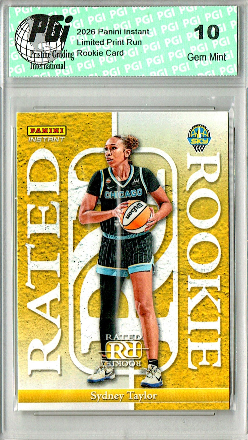 Sydney Taylor Rookie Card 2026 Panini Instant #RRR-10 Rated Rookie, PGI 10, Chicago Sky Basketball