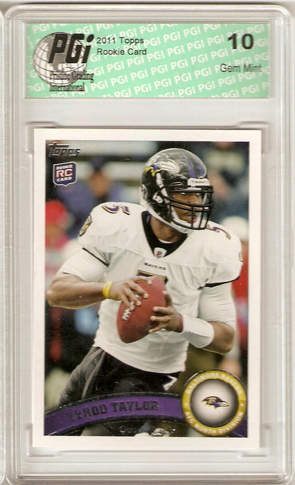 Tyrod Taylor Ravens Hokie 2011 Topps Rookie Card PGI 10