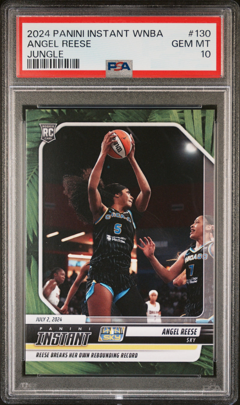 PSA 10 Angel Reese 2024 Panini Instant #130 Jungle SP Only 25 Made Rookie Card Chicago Sky