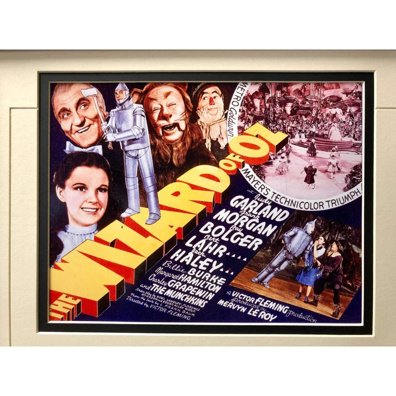 "The Wizard of Oz" Framed Jack Haley Check Collage W/ Autograph COA JSA Garland