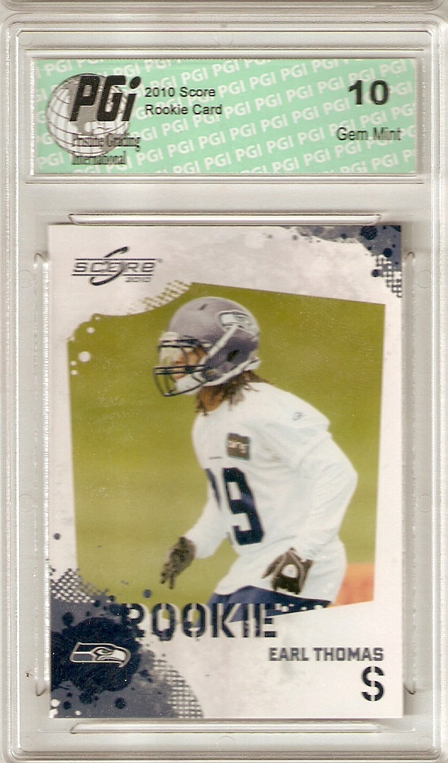 Earl Thomas 2010 SCORE #337 True Rookie Card PGI 10!