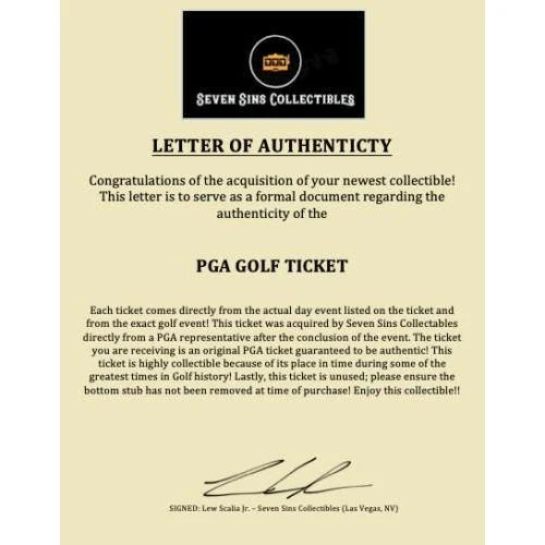 Tiger Woods Framed Authentic 2002 U.S. Open Ticket Collage COA Golf us PGA