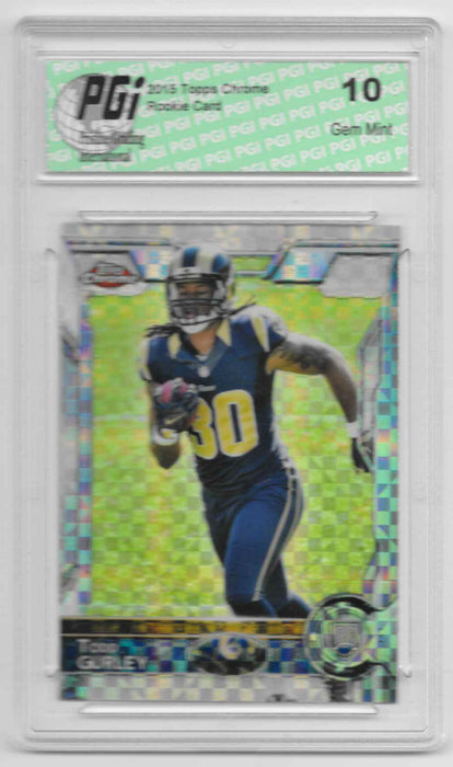 Todd Gurley 2015 Topps Chrome #110 Xfractor Rookie Card PGI 10 Rams