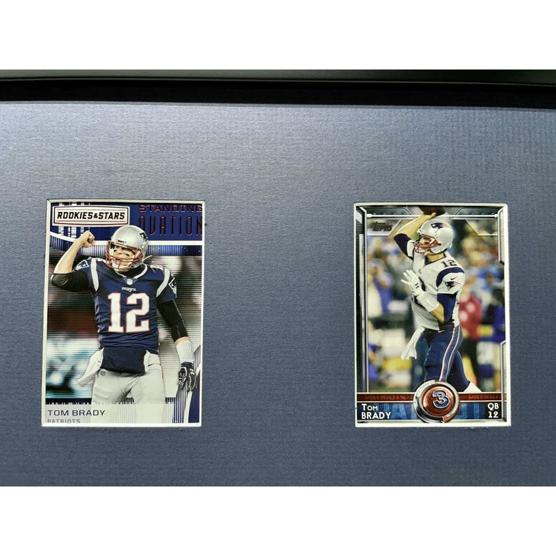 Tom Brady Framed 10 Football Card 8x10 Collage Lot New England Patriots