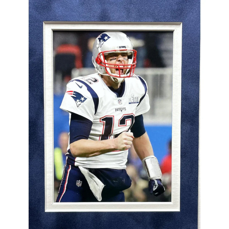 Tom Brady / Rob Gronkowski Signed New England Patriots 16x20 Photo Framed W/ Game Used Confetti COA